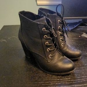 Spring lace up booties